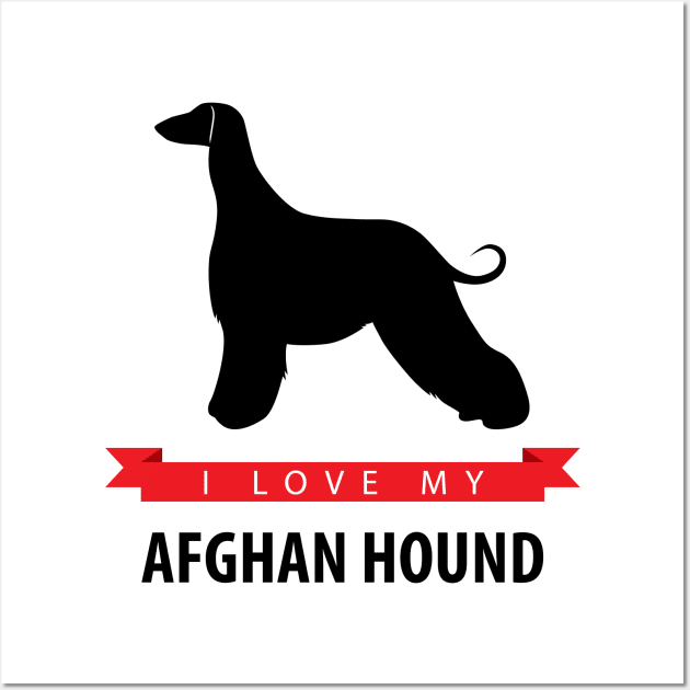 I Love My Afghan Hound Wall Art by millersye